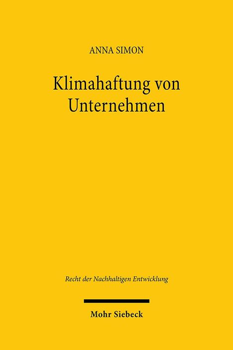 Anna Simon: Klimahaftung von Unternehmen, Buch