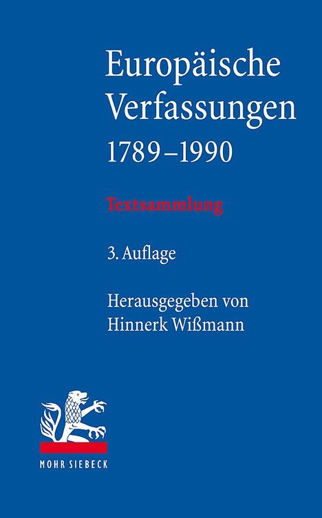 Europäische Verfassungen 1789-1990, Buch