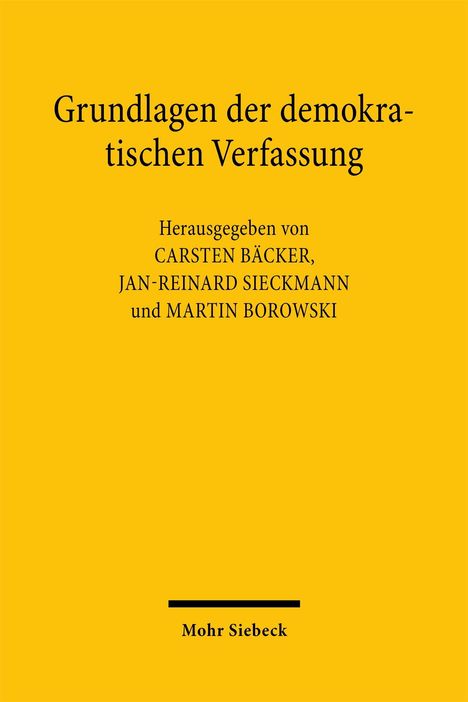 Grundlagen der demokratischen Verfassung, Buch