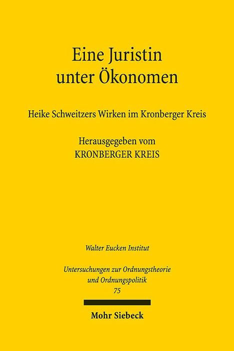 Eine Juristin unter Ökonomen, Buch