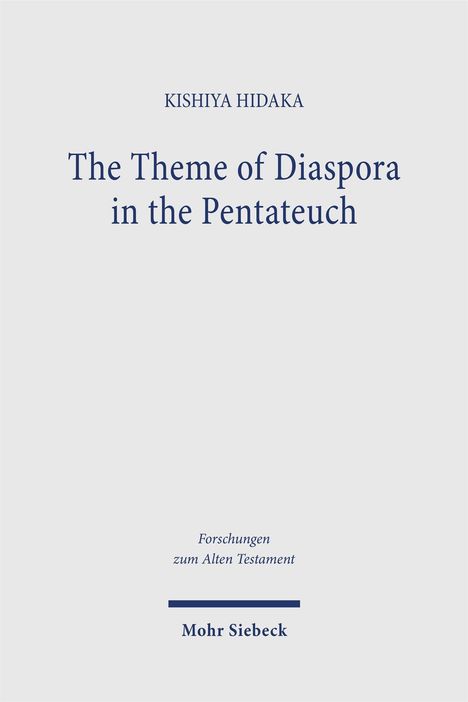 Titel: "The Theme of Diaspora in the Pentateuch", darunter "Forschungen zum Alten Testament", Verlag: Mohr Siebeck.