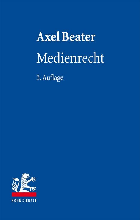 Axel Beater: Medienrecht, Buch