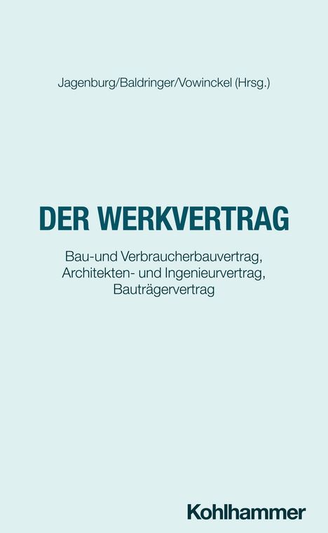 Sebastian Baldringer: Der Werkvertrag, Buch