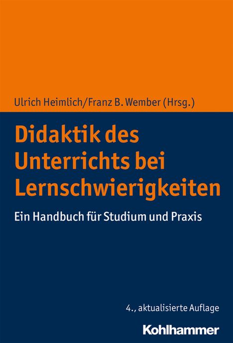 Didaktik des Unterrichts bei Lernschwierigkeiten, Buch