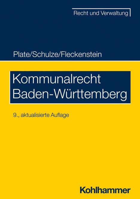 Klaus Plate: Kommunalrecht Baden-Württemberg, Buch