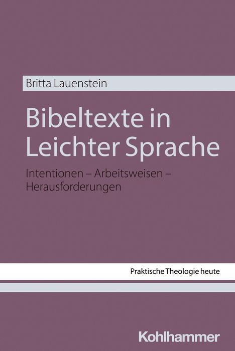 Britta Lauenstein: Bibeltexte in Leichter Sprache, Buch