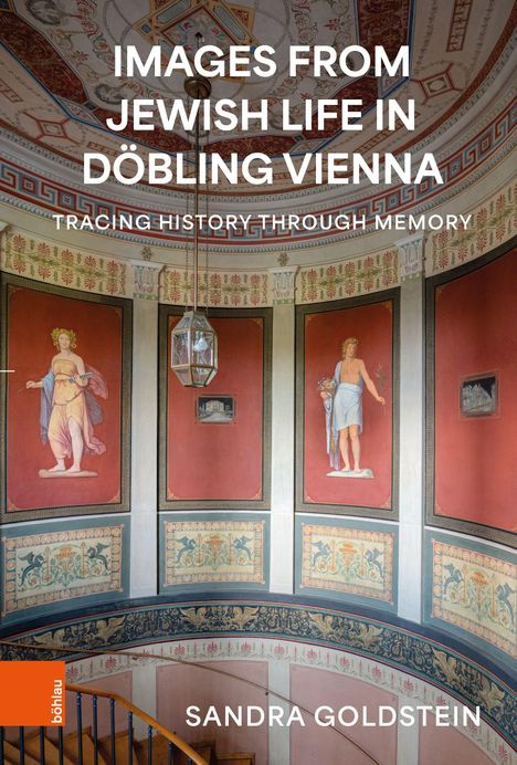 Text: "Images from Jewish Life in Döbling Vienna: Tracing History Through Memory". Innenansicht mit Wandmalereien.