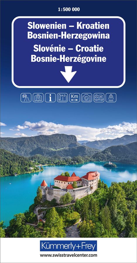 Slowenien - Kroatien - Bosnien-Herzegowina Strassenkarte 1:500 000, Karten
