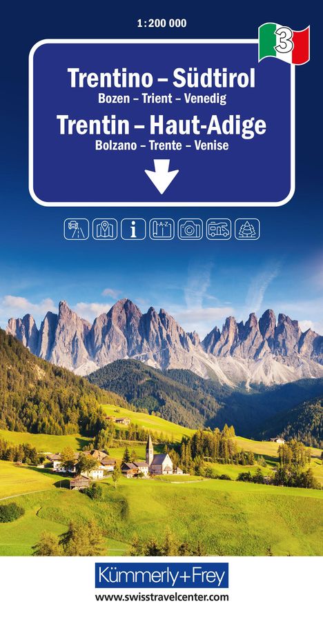 Trentino - Südtirol Nr. 03 Regionalstrassenkarte 1:200 000, Karten