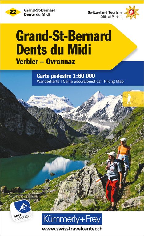 Grand-St-Bernard - Dents du Midi, Verbiez, Ovronnaz Wanderkarte, Karten