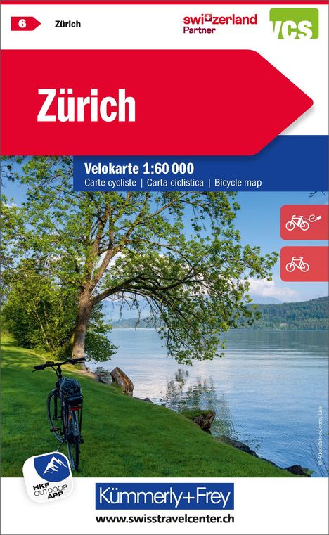 KuF Schweiz Radkarte 06 Zürich 1 : 60 000, Karten