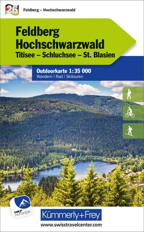 Feldberg - Hochschwarzwald Nr. 26. Outdoorkarte Deutschland 1:35 000, Karten