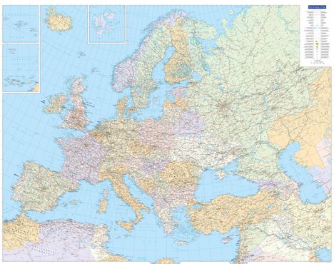 Kümmerly+Frey Europakarte politisch Poster 1:4,5 Mio., Karten