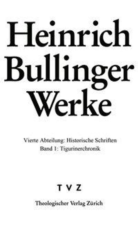 Heinrich Bullinger: Bullinger: Werke, Buch