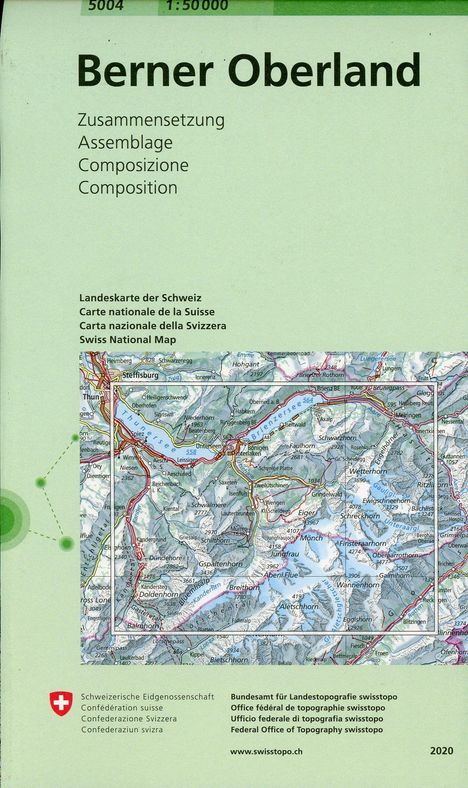 Swisstopo 1 : 50 000 Berner Oberland, Karten