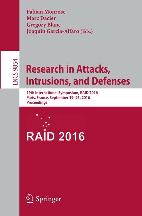 Research in Attacks, Intrusions, and Defenses, Buch