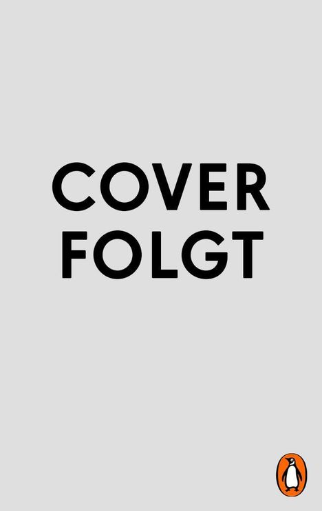 Text: "COVER FOLGT". Unten rechts ein rundes Logo mit einem stilisierten Pinguin. Grauer Hintergrund.