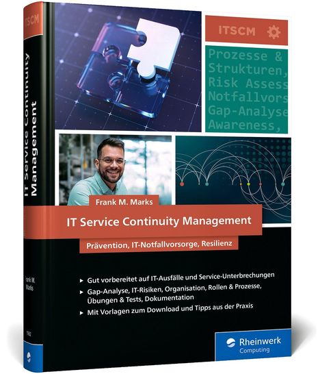 "IT Service Continuity Management: Prävention, IT-Notfallvorsorge, Resilienz" von Frank M. Marks. Cover mit Puzzleteil.