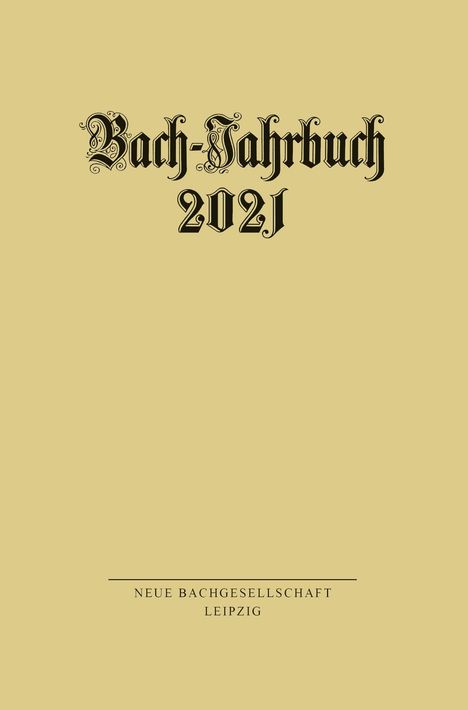 Bach-Jahrbuch 2021, Buch