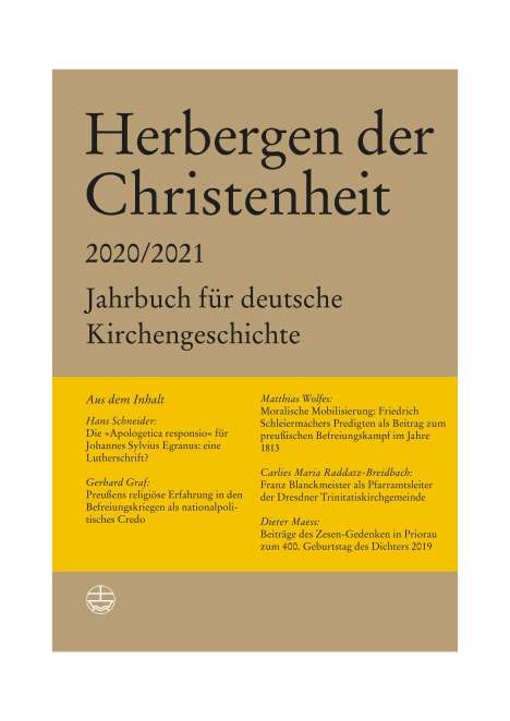 Herbergen der Christenheit 2020/2021, Buch