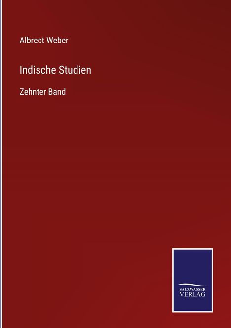 Albrect Weber: Indische Studien, Buch