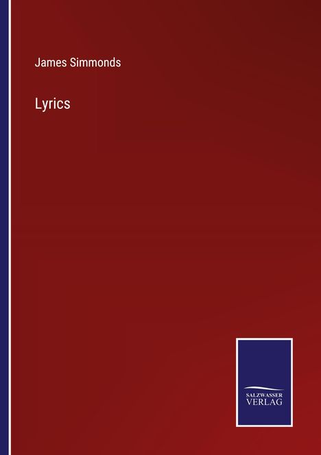 James Simmonds: Lyrics, Buch