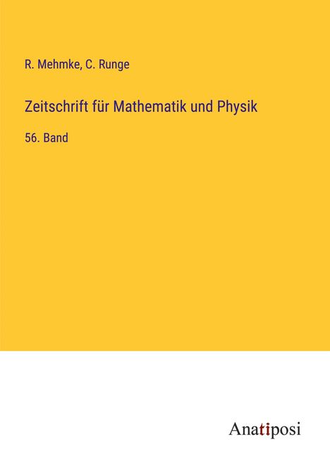 R. Mehmke: Zeitschrift für Mathematik und Physik, Buch
