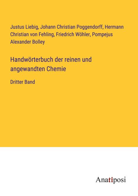 Justus Liebig: Handwörterbuch der reinen und angewandten Chemie, Buch