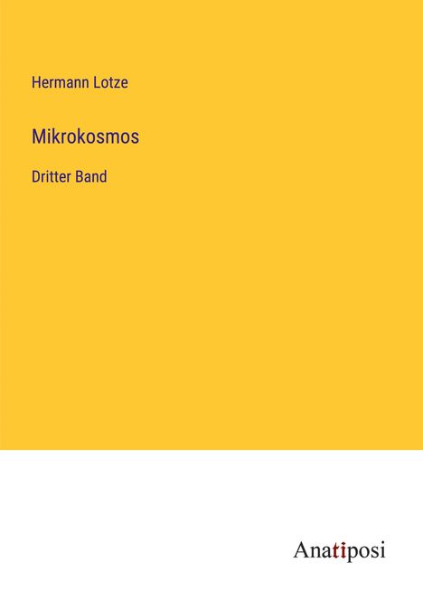 Hermann Lotze: Mikrokosmos, Buch