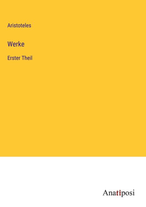 Aristoteles: Werke, Buch