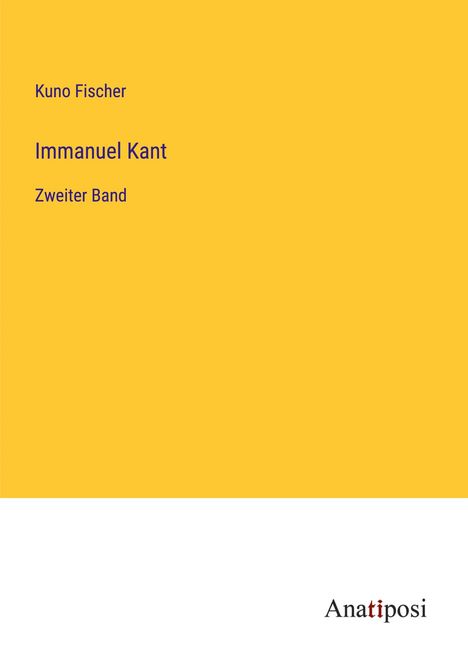 Kuno Fischer: Immanuel Kant, Buch