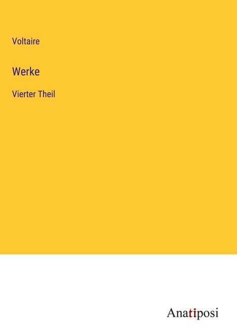 Voltaire: Werke, Buch