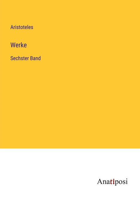 Aristoteles: Werke, Buch