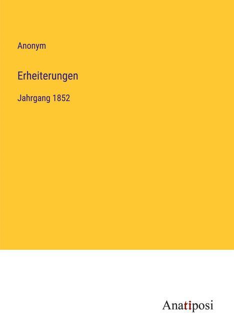 Anonym: Erheiterungen, Buch