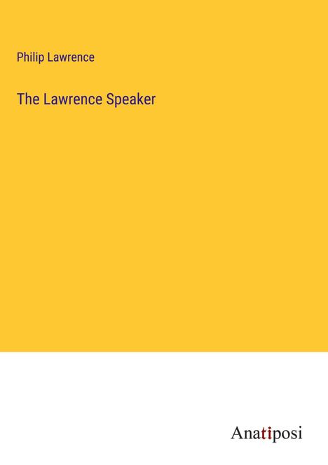 Philip Lawrence: The Lawrence Speaker, Buch