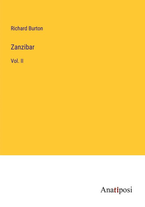 Richard Burton: Zanzibar, Buch