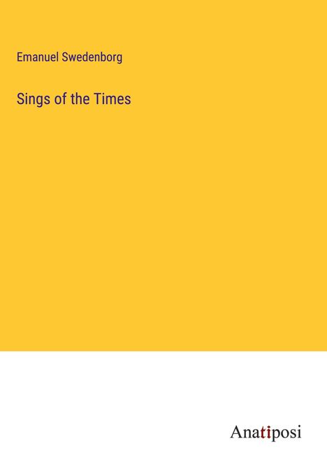 Emanuel Swedenborg: Sings of the Times, Buch