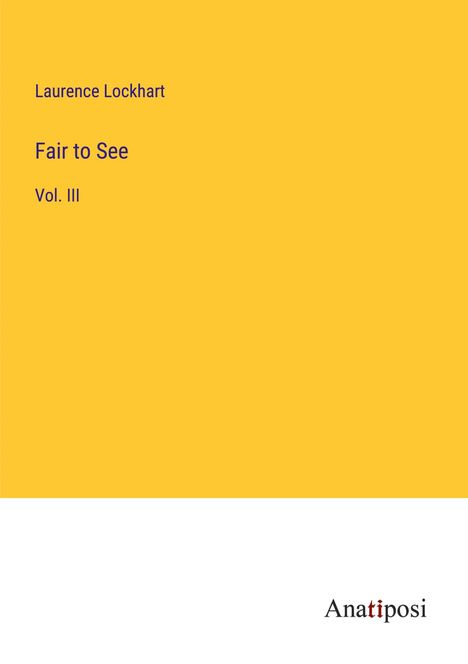 Laurence Lockhart: Fair to See, Buch