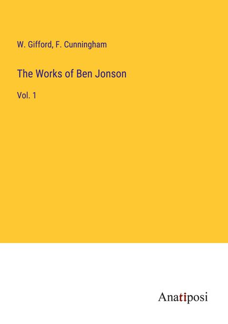 W. Gifford: The Works of Ben Jonson, Buch