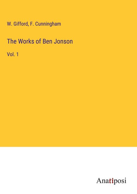 W. Gifford: The Works of Ben Jonson, Buch