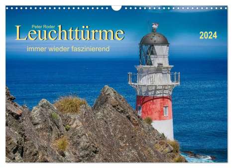 Peter Roder: Leuchtürme - immer wieder faszinierend (Wandkalender 2024 DIN A3 quer), CALVENDO Monatskalender, Kalender
