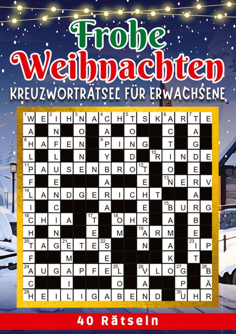 Isamrätsel Verlag: Frohe Weihnachten - Kreuzworträtsel, Buch