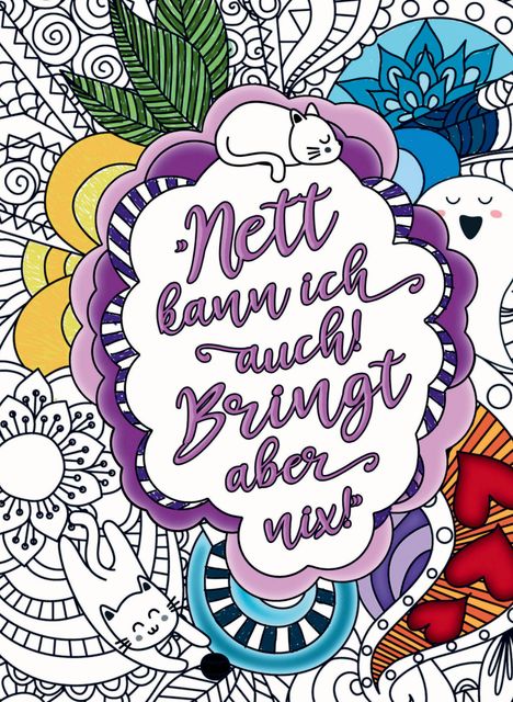 S&L Inspirations Lounge: Nett war gestern ¿ Farbenfrohe Frechheiten! Mandalas mit Biss und humorvollen Flüchen und Sprüchen!, Buch