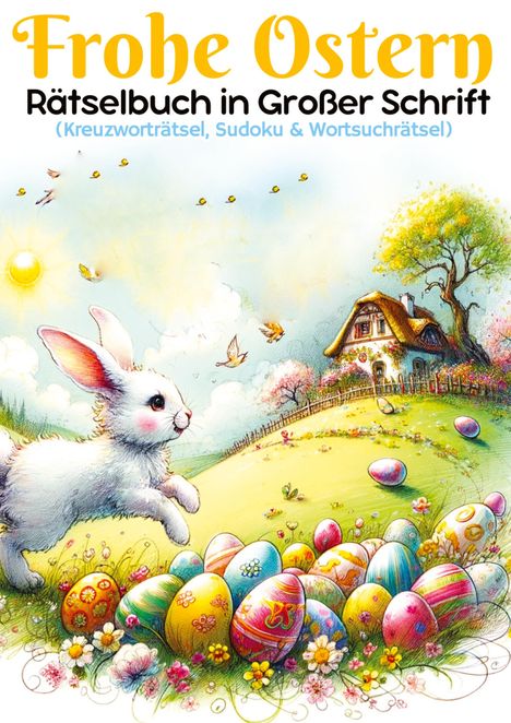 Isamrätsel Verlag: Frohe Ostern - Rätselbuch in großer Schrift | Ostergeschenk, Buch