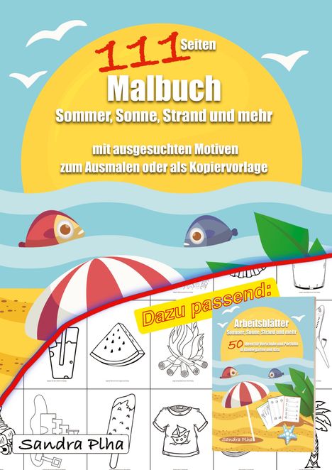 Sandra Plha: KitaFix Malbuch Sommer, Sonne, Strand und mehr, Buch