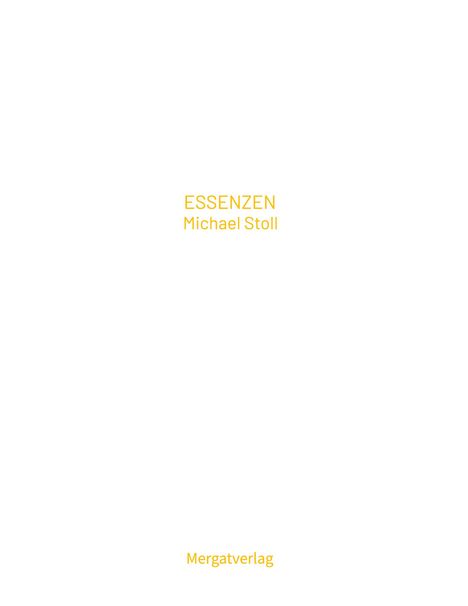 Michael Stoll: Essenzen Ix, Buch