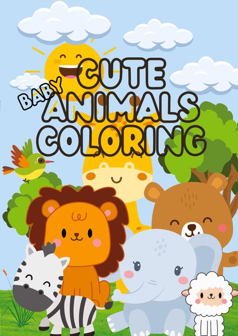 Joe Hammoud: Cute Baby Animals Coloring Book, Buch