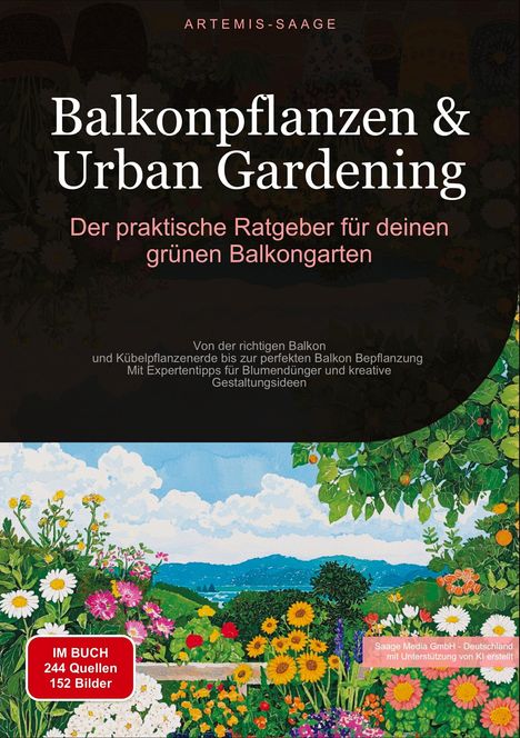 Artemis Saage - Deutschland: Balkonpflanzen &amp; Urban Gardening: Der praktische Ratgeber für deinen grünen Balkongarten, Buch