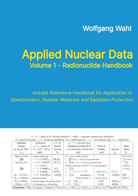 Wolfgang Wahl: Applied Nuclear Data, Volume 1 - Radionuclide Handbook, Edition 10, Buch