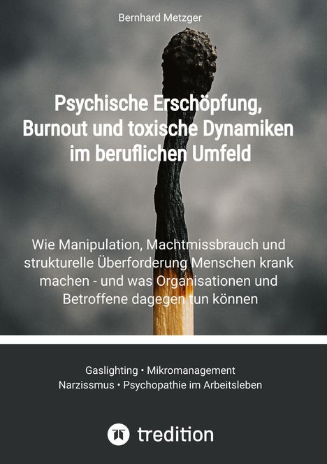 Bernhard Metzger: Psychische Erschöpfung, Burnout und toxische Dynamiken im beruflichen Umfeld, Buch